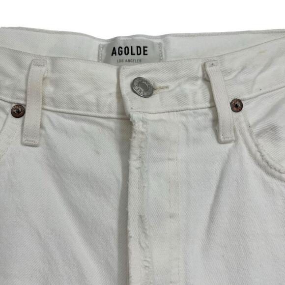 Revolve x AGOLDE 90’s Mid Rise Loose Fit Jeans Distressed Varnish White 29 - Picture 7 of 14